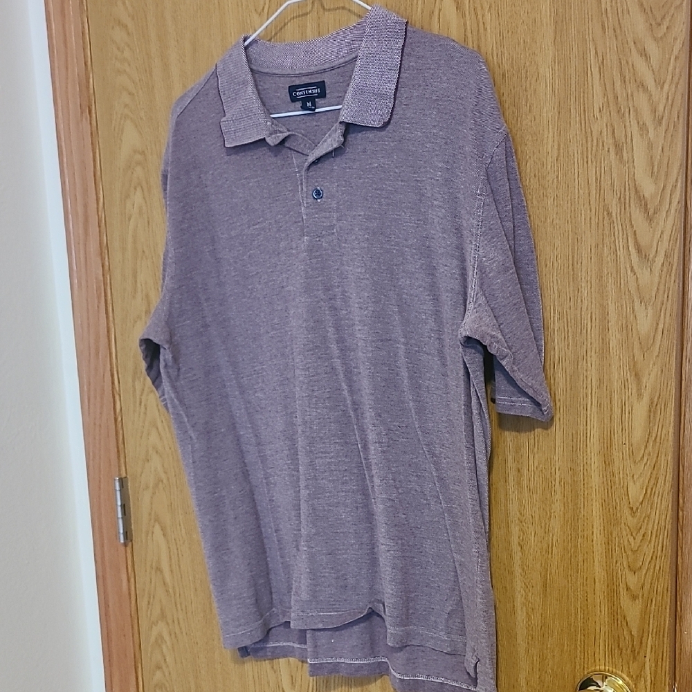 Purple Relaxed Fit Polo Shirt Soft Knit